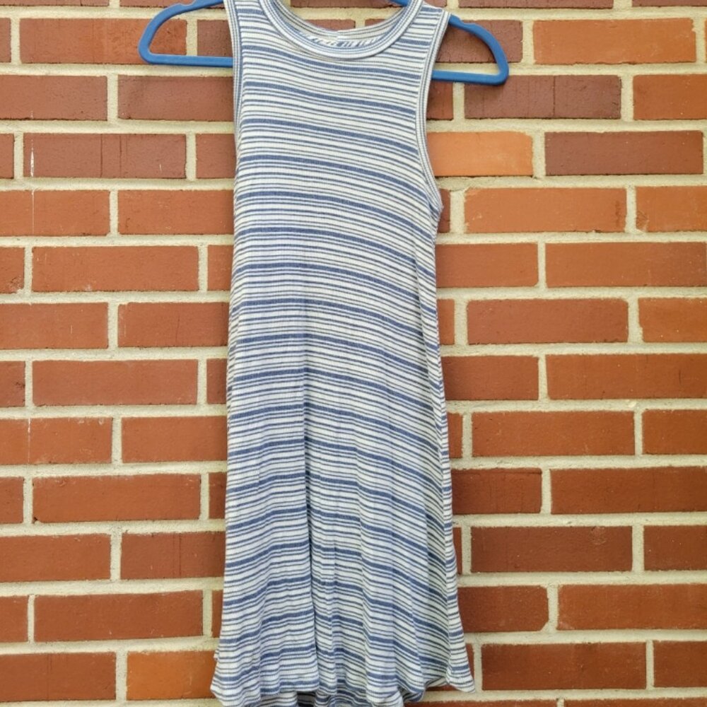 Blu Pepper White/Blue Stripe Tank Dress - Size M